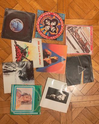 lotto vinili misto Beatles Pink floyd kiss