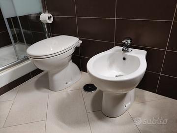 Dolomite Vaso WC scarico a terra, bidet, rubinetto