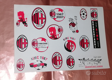 Foglio con 16 adesivi Milan Calcio 40 anni AIMC - Collezionismo In vendita  a Treviso