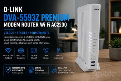 🌐 Modem D-Link DVA-5593Z Premium