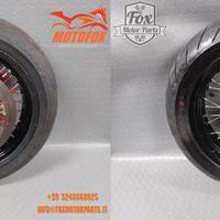 COPPIA RUOTE MOTARD HUSQVARNA HONDA KAWA 16.5-17