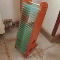 porta cd  in legno e plastica da scrivania o muro 