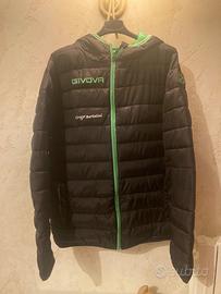 Piumino Leggero Givova Nero/Verde Fluo - Taglia M
