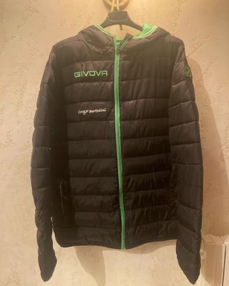 Piumino Leggero Givova Nero/Verde Fluo - Taglia M