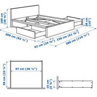 letto IKEA MALM con 4 contenitori