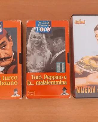 Videocassette 3 VHS film di Totò