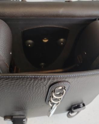 borsa laterale moto in cuoio moto Guzzi V7