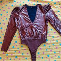 Body Shein Maniche Lunghe Color Bronzo Taglia M