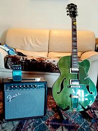 Bundle Ibanez Artcore AFS95T + Fender + Berhinger