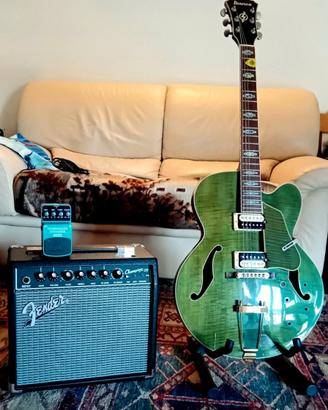 Bundle Ibanez Artcore AFS95T + Fender + Berhinger