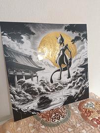 Mewtwo Gold - print + Golden leaf