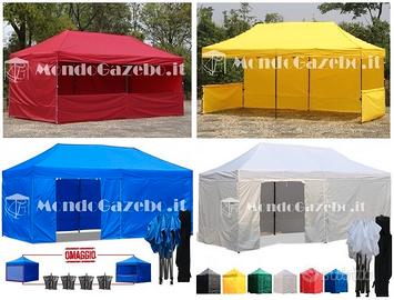 6x3 gazebo acciaio mercato fiera 3x6 pieghevole