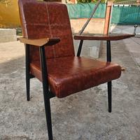 poltrona in pelle vintage