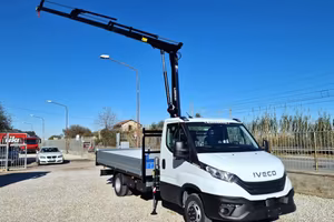 IVECO DAILY 35C18 E6 NUOVO GRU 12m + CASSONE