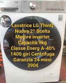Lavatrice LG ThinQ Nuova 2ª Scelta 9kg