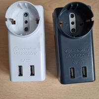 TRIPLA PRESA DI CORRENTE CON PORTE USB