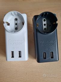 TRIPLA PRESA DI CORRENTE CON PORTE USB