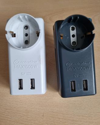 TRIPLA PRESA DI CORRENTE CON PORTE USB