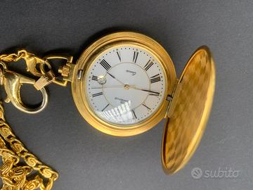 Orologio da taschino LORENZ acciaio placcato oro c