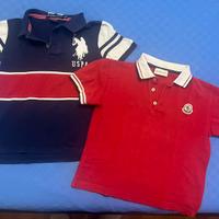 Magliette US Polo Association e Moncler 4/5 anni