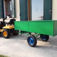 CARRETTO  A TRAINO COME RIMORCHIETTO DA GIARDINO