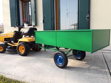 CARRETTO  A TRAINO COME RIMORCHIETTO DA GIARDINO