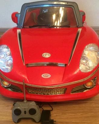 Macchinina elettrica rossa per bambini con telecom