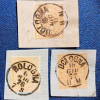 Francobolli su frammento Regno VE II° + Umberto I°