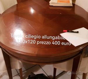 tavolo ovale allungabile  in ciliegio
