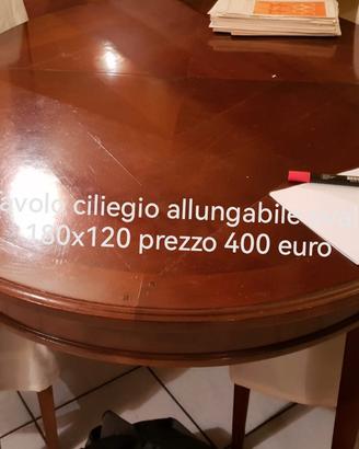 tavolo ovale allungabile  in ciliegio