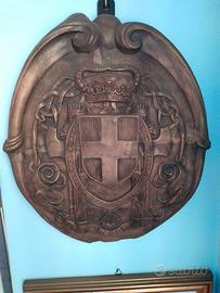 Stemma sabaudo in bronzo