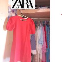 Zara Stupendo vestito a maniche a sbuffo TgS