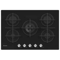 Candy CVG74WPB Piano Cottura a Gas 5 Fuochi vetro