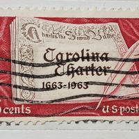 Francobollo USA 1963 Stati Uniti "Carta Carolina"
