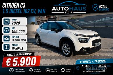 Citroen C3 1.5 Diesel 102 cv VAN 2 POSTI