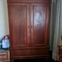 Armadio 2 Ante Cassettiera Fine Ottocento