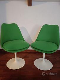 Rara coppia sedie Tulip knoll