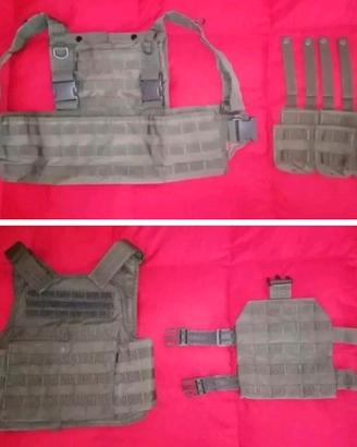 Softair gilet corpetto zaino maschera cosciale