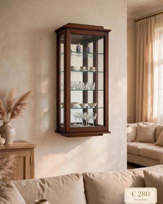 Vetrinetta Pensile Vintage in Legno Massello