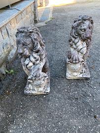 2 Leoni da giardino o da colonne