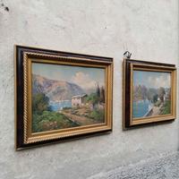 Quadri con paesaggio di lago