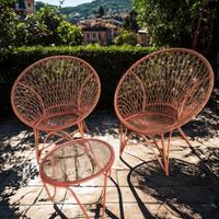 SET DUE POLTRONE TANJAYA DA GIARDINO CON TAVOLINO