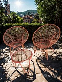 SET DUE POLTRONE TANJAYA DA GIARDINO CON TAVOLINO
