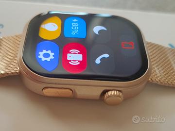 Smartwatch Donna ECG, HRV, Chiamate Bluetooth Oro 