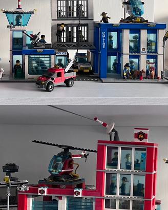 Lego stazione polizia 60047 e pompieri 60006