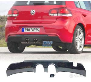 DIFFUSORE VOLKSWAGEN VW GOLF 6 LOOK R20 NERO LUCID