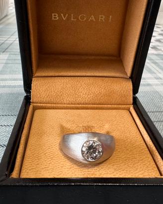 Anello bulgari platino con diamante 1 carato