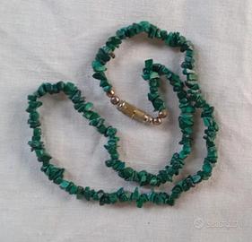 Collana di malachite  unisex 