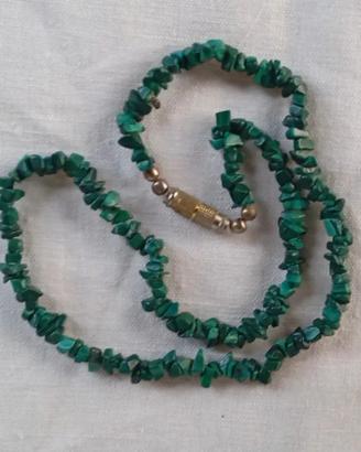 Collana di malachite  unisex 