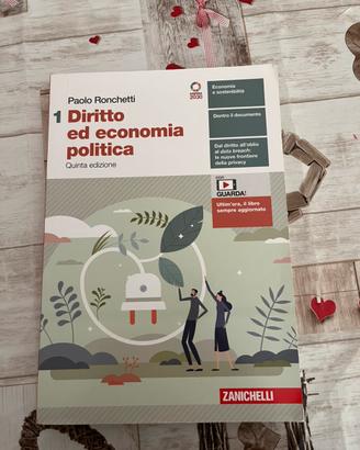 Libro “diritto ed economia 1” 9788808494313